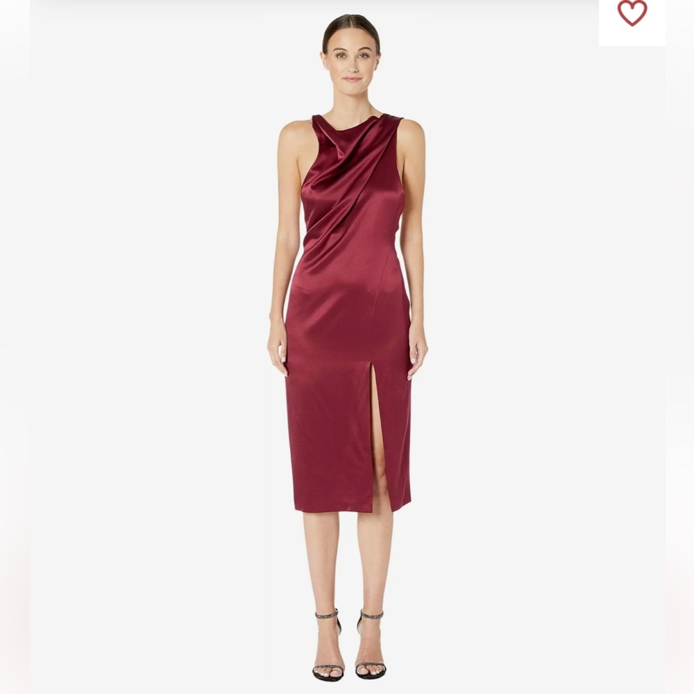 Elegant Burgundy Sleeveless Dress